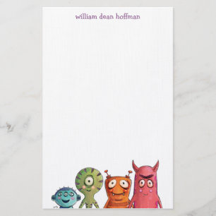Little Monsters Kids Stationery