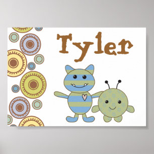 Little Monsters Personalised Name Photo Poster