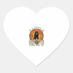 Little Morning Pick Me Up Halloween Ghost Skull Mu Heart Sticker