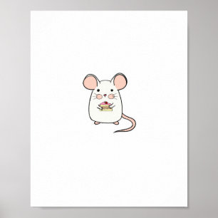 Little mouse, cute mouse theme design poster