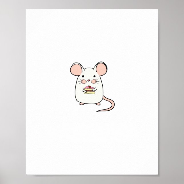 Little mouse, cute mouse theme design poster (Front)