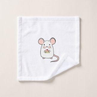 Little mouse, cute mouse theme design wash cloth