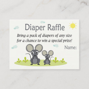 Little Mouse Diaper Raffle Tickets