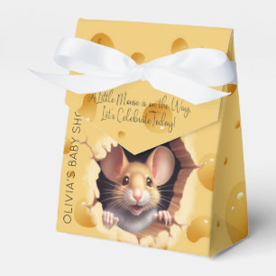 Little mouse in cheese Baby Shower Favour Box