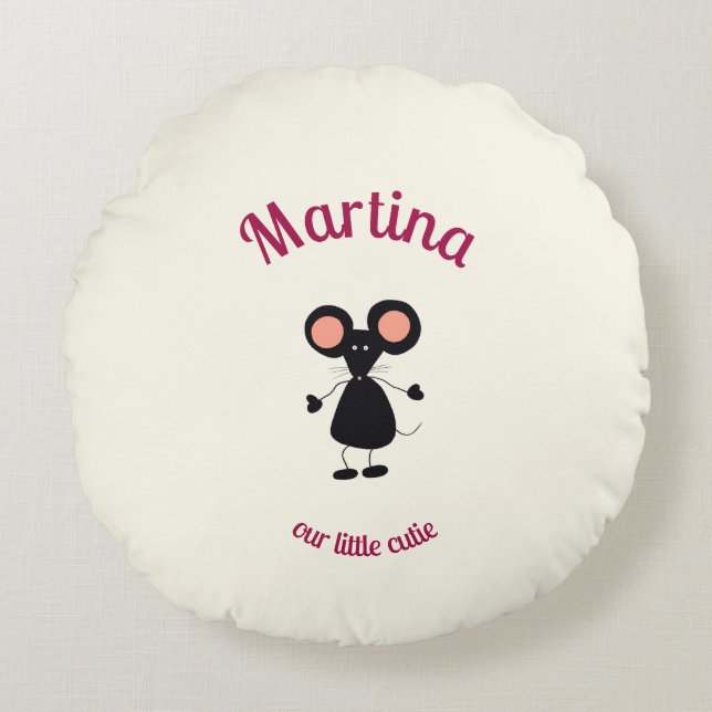 Little mouse  round cushion (Front)