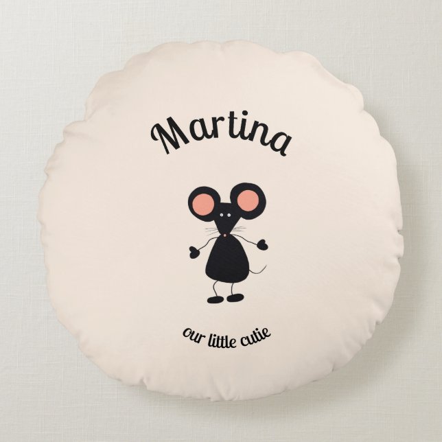 Little mouse  round cushion (Front)