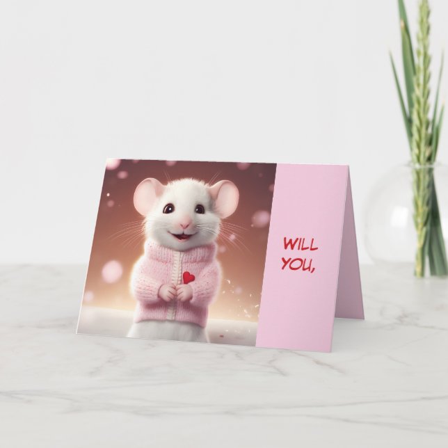 LITTLE MOUSE VALENTINE CARD (Front)