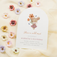 Little Mouse Wild One Boho Wildflower 1st Birthday