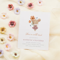 Little Mouse Wild One Flower Budget 1st Birthday