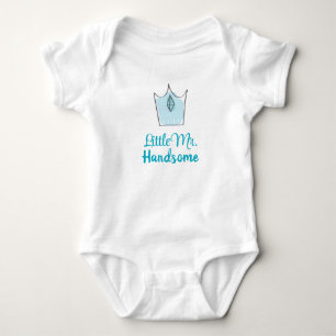 Little Mr. Handsome, Cute Gift, Custom Baby Boy Bodysuit