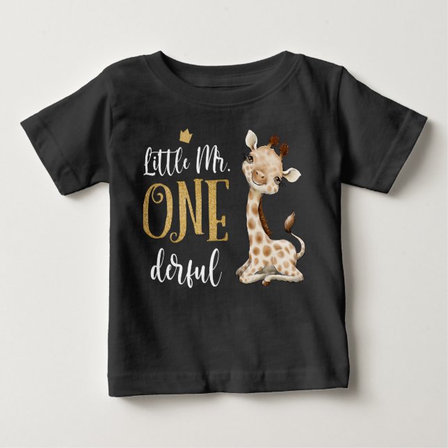 Little Mr. One Derful 1st Birthday Baby T-Shirt (Front)