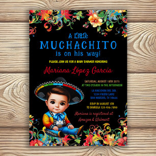 Little Muchachito Charro Fiesta Baby Shower Invitation