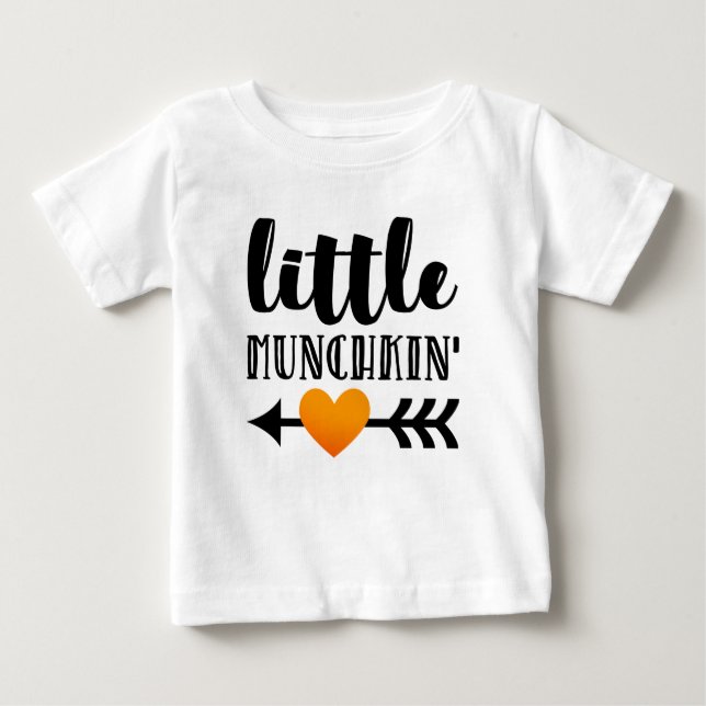 Little Munchkin' Heart Arrow Modern Baby Baby T-Shirt (Front)