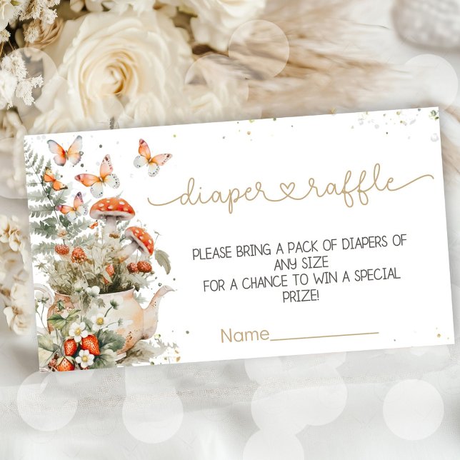 Little Mushroom Baby Shower forest Baby Shower Enclosure Card (fall baby shower, woodland baby shower, rustic baby shower, little mushroom baby shower, gender neut)