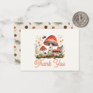 Little Mushroom Baby Shower Thank You Card
