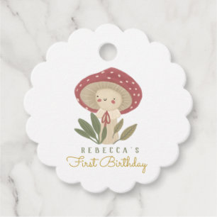 Little mushroom Birthday Gift Tags