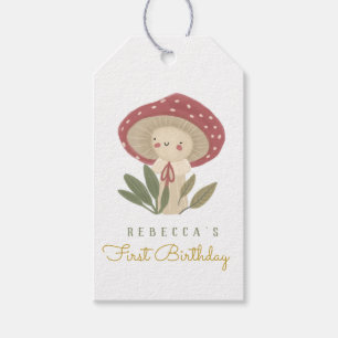 Little mushroom Birthday Gift Tags