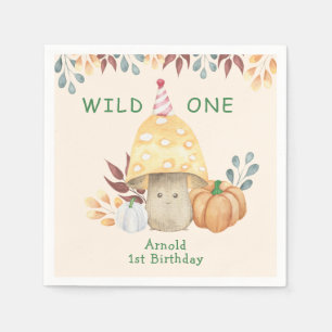 Little Mushroom first Birthday Party  Napkin