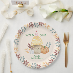 Little Mushroom first Birthday Party  Paper Plate