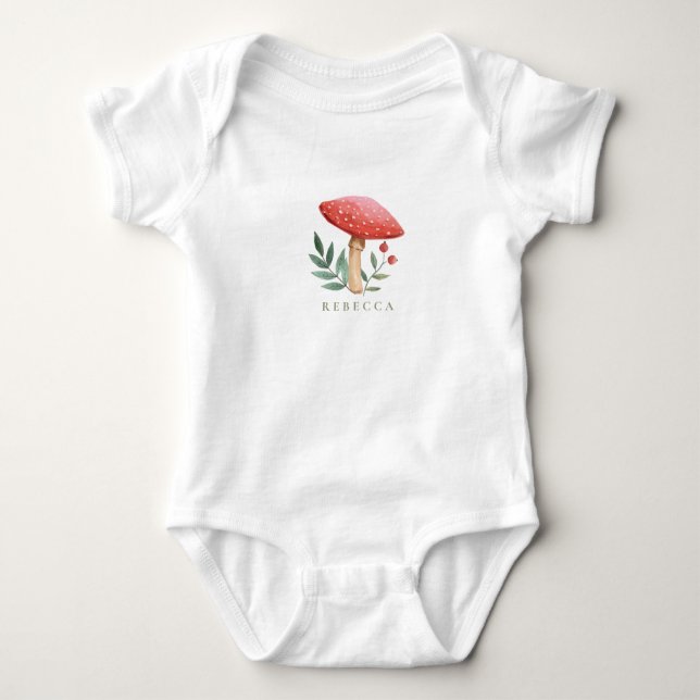 Little mushroom Forest  Baby Bodysuit (Front)