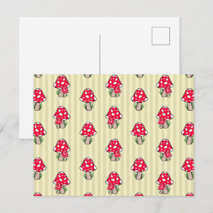 Little Mushroom Illustration Postcard