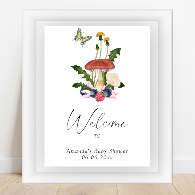 Little Mushroom - welcome baby shower party Poster (Creator Uploaded)