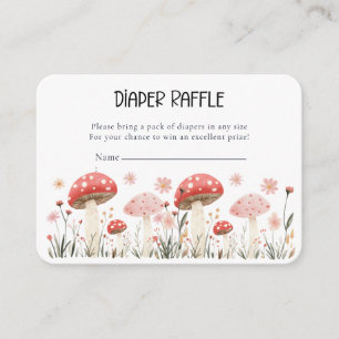 Little Mushroom Wildflower Baby Shower Enclosure Card