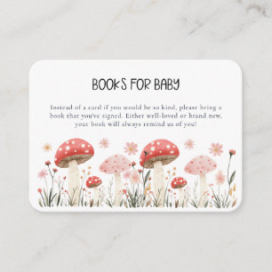 Little Mushroom Wildflower Baby Shower Enclosure  Card