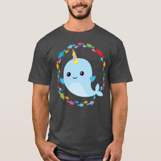 Little narwhal unicorn whale T-Shirt