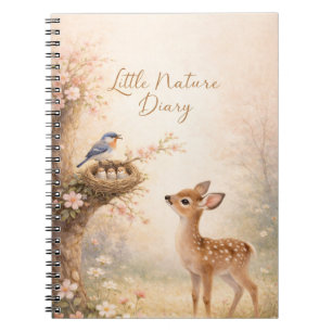 Little Nature Diary Cute Deer Bird Nest Notebook