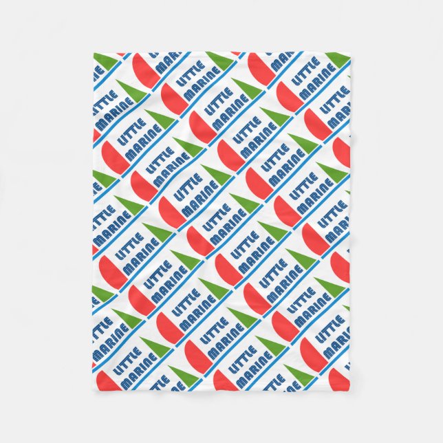 little navy fleece blanket (Front)