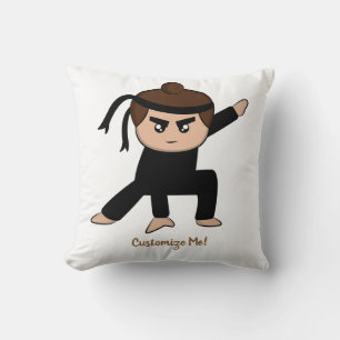 Little Ninja Boy Cute Child Personalised Cushion