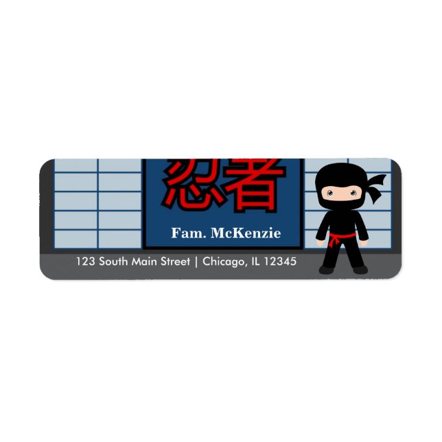 Little Ninja Return Address Label (Front)