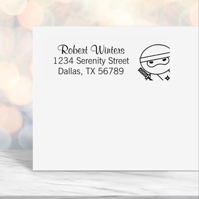 Little Ninja Warrior Address Self-inking Stamp (Creator Uploaded)