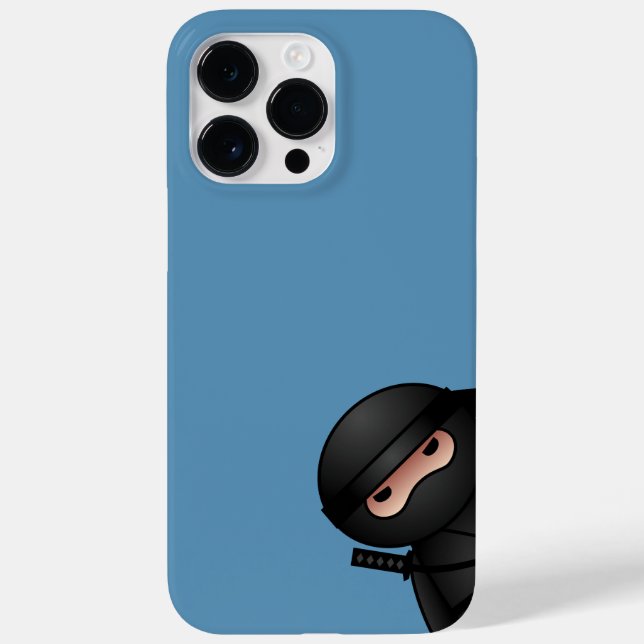 Little Ninja Warrior on Blue Case-Mate iPhone Case (Back)