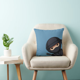 Little Ninja Warrior on Blue Cushion