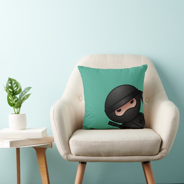 Little Ninja Warrior on Green Cushion (Chair)