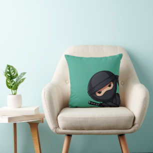 Little Ninja Warrior on Green Cushion