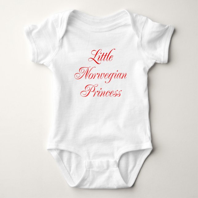 Little Norwegian Princess Baby Girl Baby Bodysuit (Front)