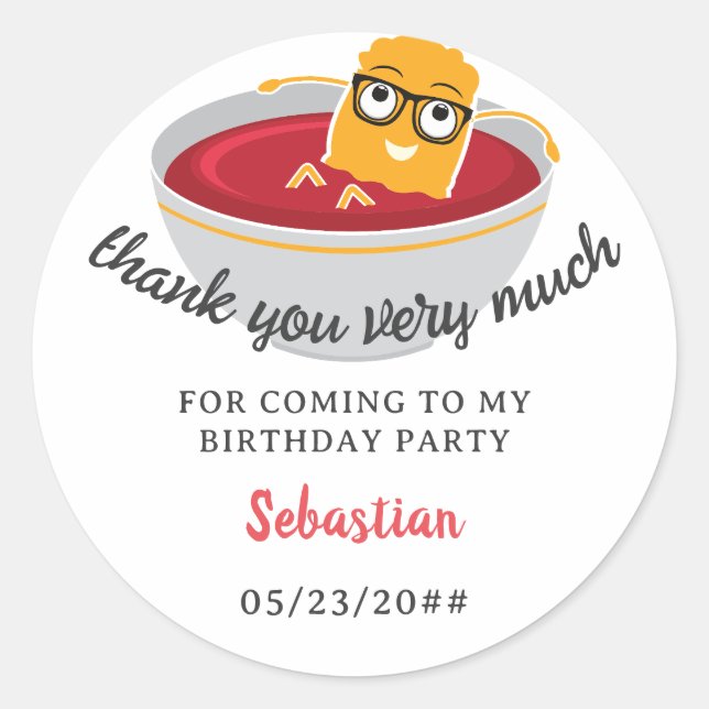 Little Nugget Any Age Toddler Boy Birthday Party Classic Round Sticker (Front)