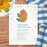 Little Nugget Chicken Nugget Blue Boy Baby Shower
