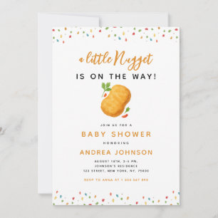 Little Nugget Foodie Baby Shower Invitation