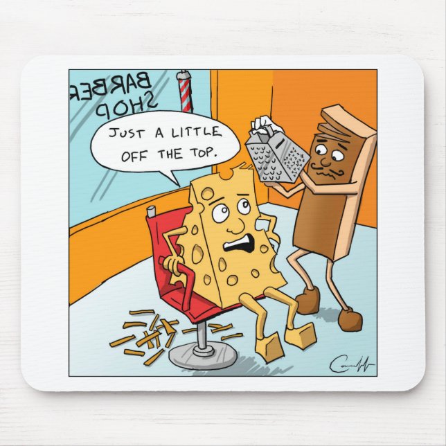 "Little off the Top" Mouse Pad (Front)