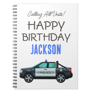 Little Officer Police Birthday Personalised Notebook