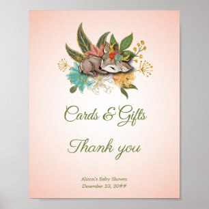 Little Oh Baby Deer Magic Forest Woodland Animals Poster