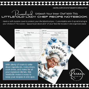Little Old Lady Chef Recipe Notebook