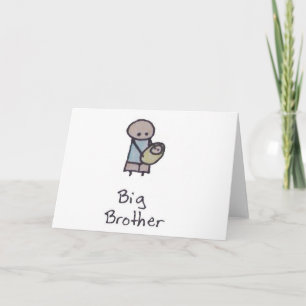 Little One big brother greeting card
