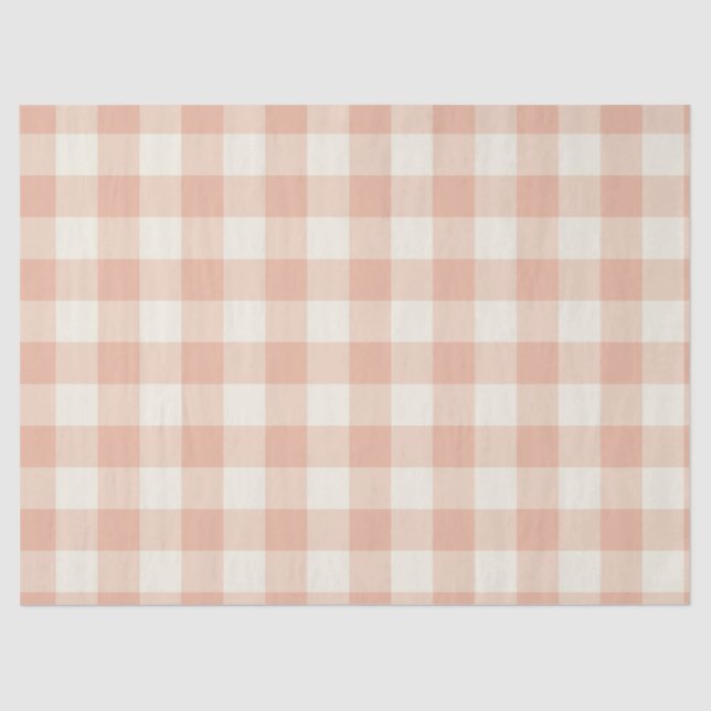 Little One Buffalo Check - dusty apricot  Tissue Paper (Front)