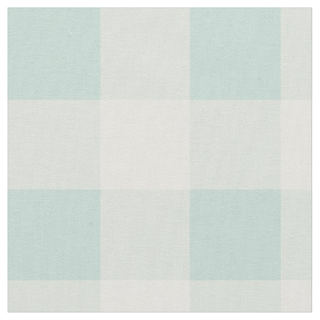 Little One Buffalo Check - soft teal Fabric (Close Up)