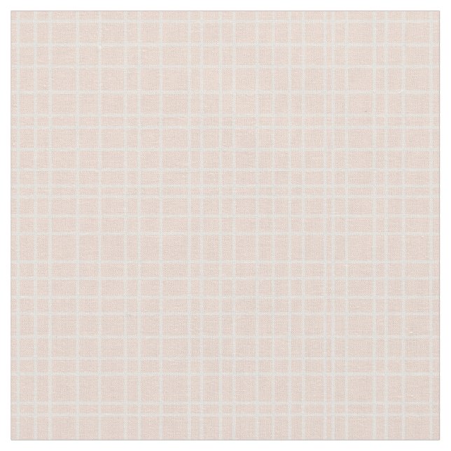 Little One hand drawn grid - soft apricot Fabric (Close Up)